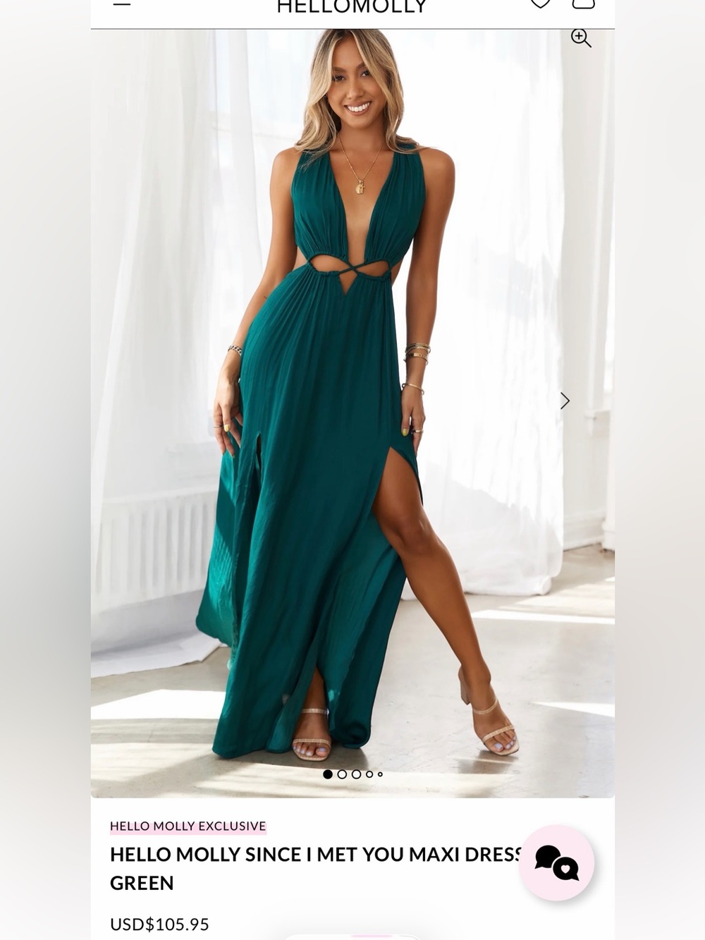 HELLO MOLLY Dark Green Maxi Dress